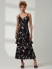 Jolie Moi Black Suzannah Sleeveless Satin Maxi Dress - Image 5 of 6