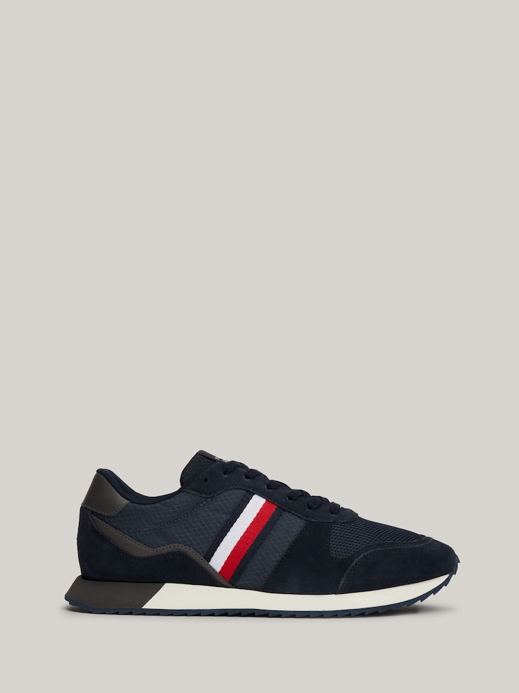 Tommy Hilfiger Blue Tommy Hilfiger Blue Evo Mix Block Runner Trainers - Image 1 of 8