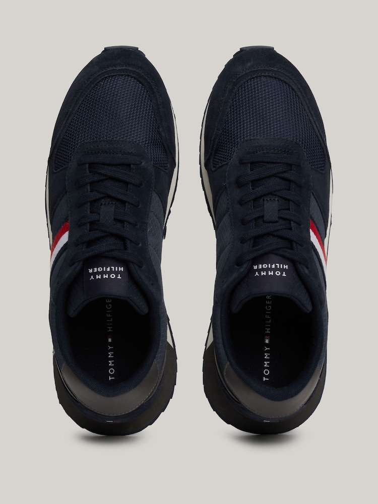 Tommy Hilfiger Blue Tommy Hilfiger Blue Evo Mix Block Runner Trainers - Image 6 of 8