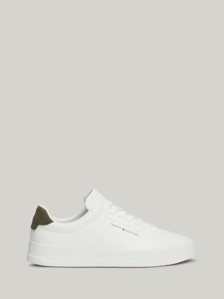 Tommy Hilfiger White Tommy Hilfiger Purple Court Seasonal Winter 4A Trainers - Image 1 of 8