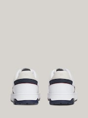 Tommy Hilfiger White Tommy Hilfiger Basket Modern Street Leather White Trainers - Image 4 of 8