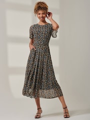 Jolie Moi Blue Floral Chiffon Maxi Dress - Image 4 of 6