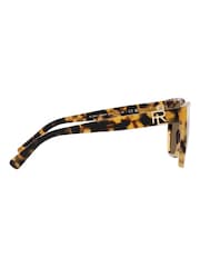 Ralph Lauren Overszed Rl8221 The Ricky Black Sunglasses - Image 10 of 12