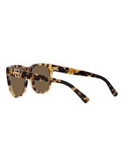 Ralph Lauren Overszed Rl8221 The Ricky Black Sunglasses - Image 5 of 12