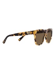 Ralph Lauren Overszed Rl8221 The Ricky Black Sunglasses - Image 9 of 12