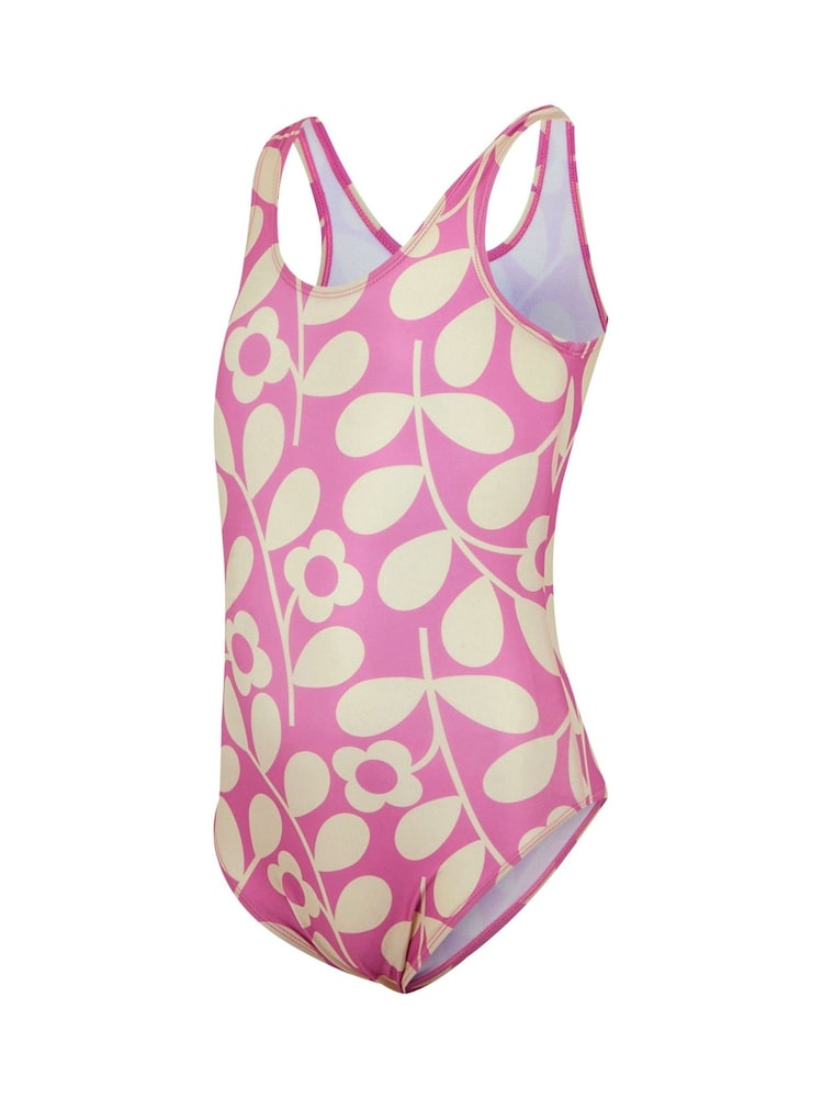 Regatta Pink Orla Kiely Girls Swimsuit - Image 6 of 7