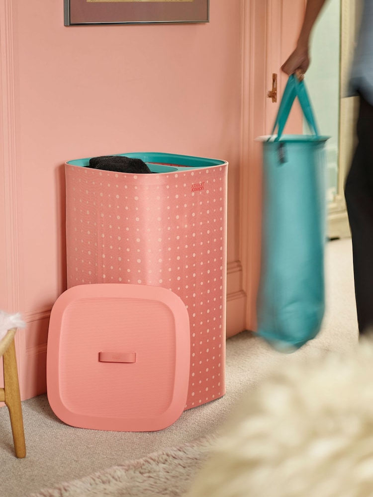 Joseph Joseph Coral Tota Pop 60L Coral Laundry Basket - Image 2 of 6
