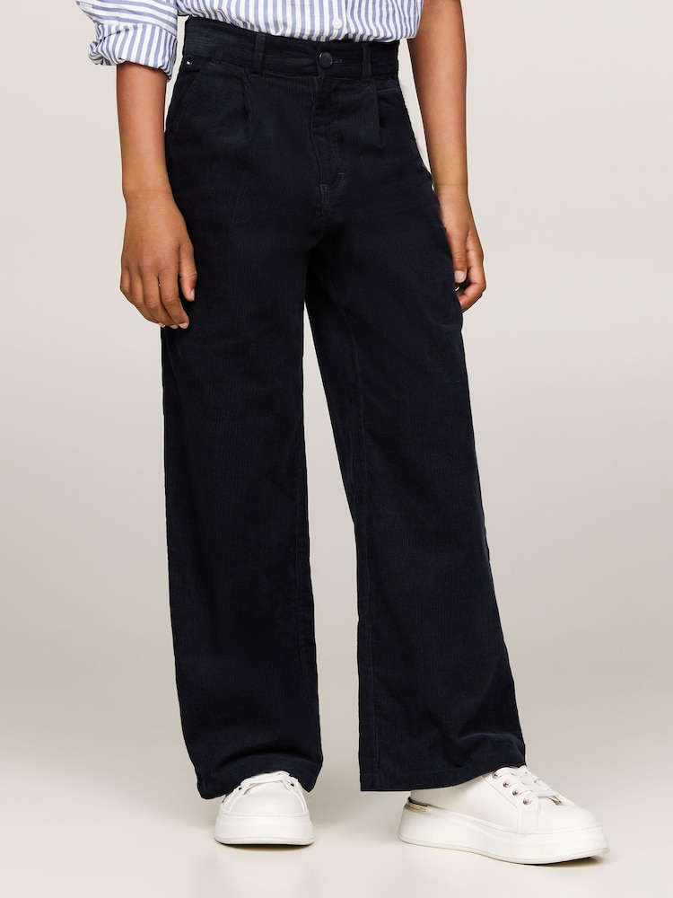 Pantalones de pana fina 100% de algodón de pernera ancha de Tommy Hilfiger - Imagen 1 de 4