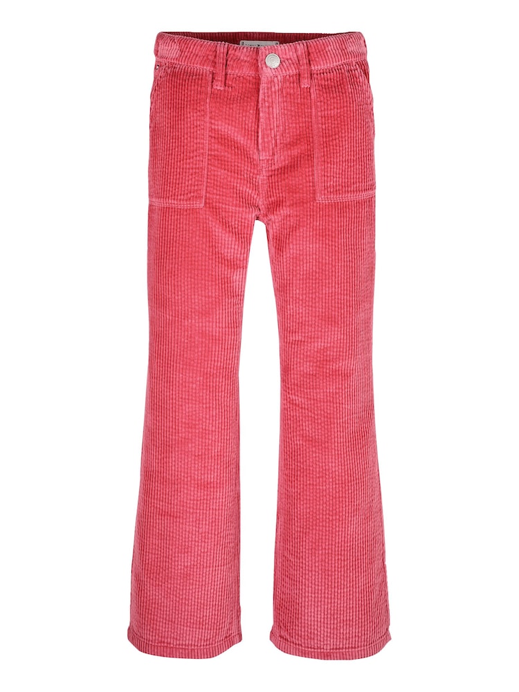 Tommy Hilfiger Pink Corduroy Flared 100% Cotton Trousers - Image 5 of 5