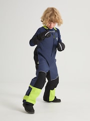 Polarn O Pyret Blue Waterproof Padded Ski Salopettes - Image 1 of 9