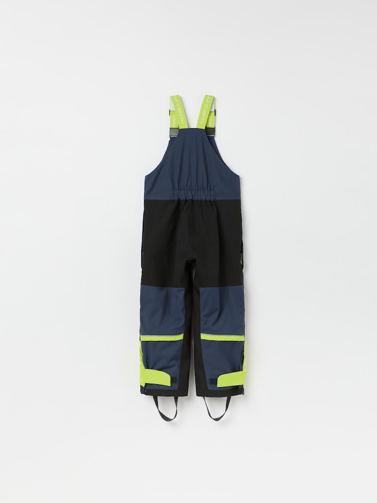 Polarn O Pyret Blue Waterproof Padded Ski Salopettes - Image 6 of 9