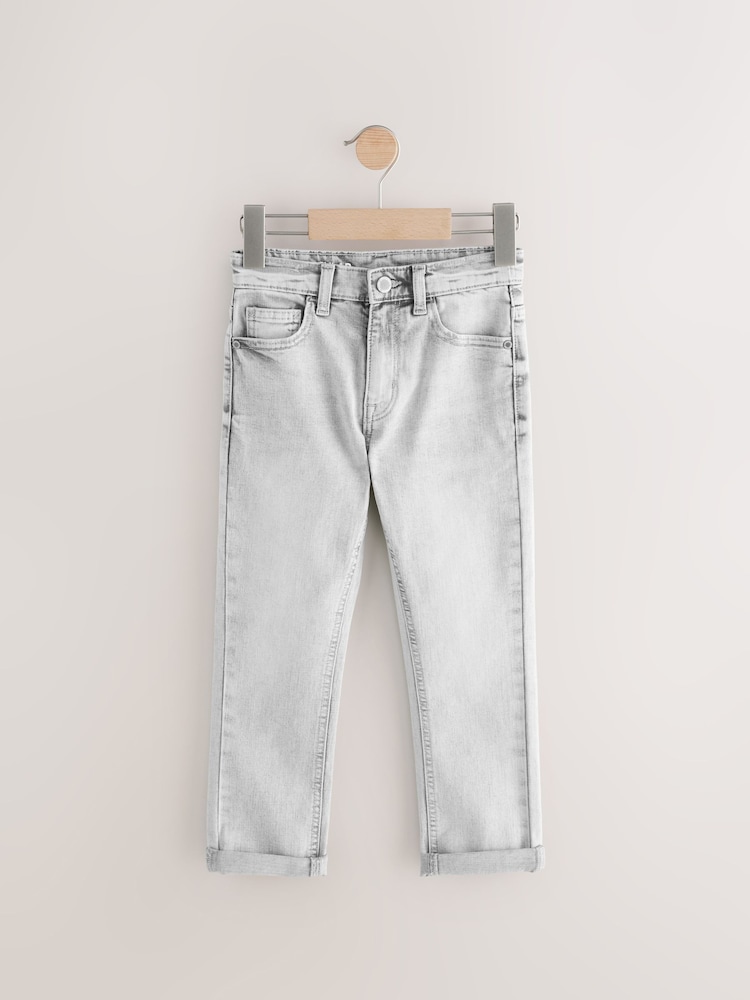Light Grey Regular Fit Stretch Jeans (3-17yrs) - Image 1 of 4