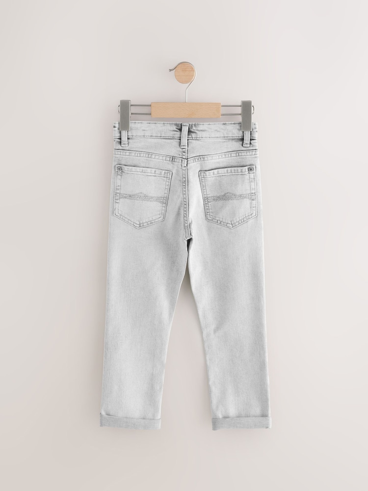 Light Grey Regular Fit Stretch Jeans (3-17yrs) - Image 2 of 4