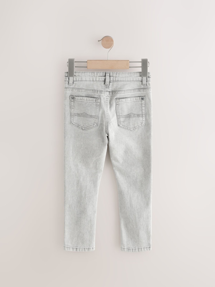 Light Grey Skinny Fit Stretch Jeans (3-17yrs) - Image 2 of 4