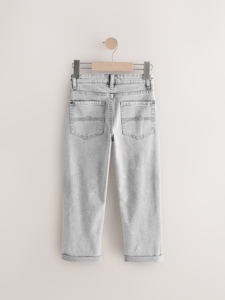 Light Grey Loose Fit Stretch Jeans (3-17yrs) - Image 2 of 5