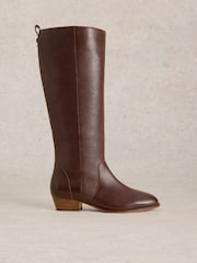 White Stuff Brown Willow Leather Knee High Boots - Image 1 of 5