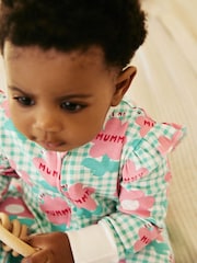Green Mummy Family Two Way Zip 100% Cotton Sleepsuit (0mths-2yrs) (0mths-2yrs) - Image 9 of 11