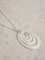 White Stuff Silver Tone Bryony Textured Necklace - Image 2 of 2