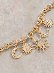 White Stuff Gold Tone Chunky Star Chain Necklace - Image 2 of 2