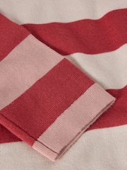 White Stuff Purple Stripe V-Neck Merino Jumper - Image 6 of 6