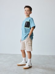 Песочный - Baker by Ted Baker Nylon Pocket 100% Cotton Shorts - Изображение 2 из 12