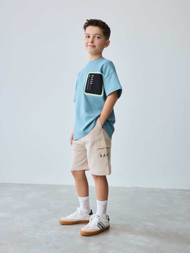 Песочный - Baker by Ted Baker Nylon Pocket 100% Cotton Shorts - Изображение 2 из 12
