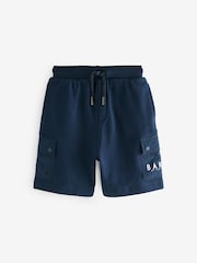 أزرق داكن - شورت بخامة %100 قطن بجيب Nylon من Baker By Ted Baker - صورة 1 من 5
