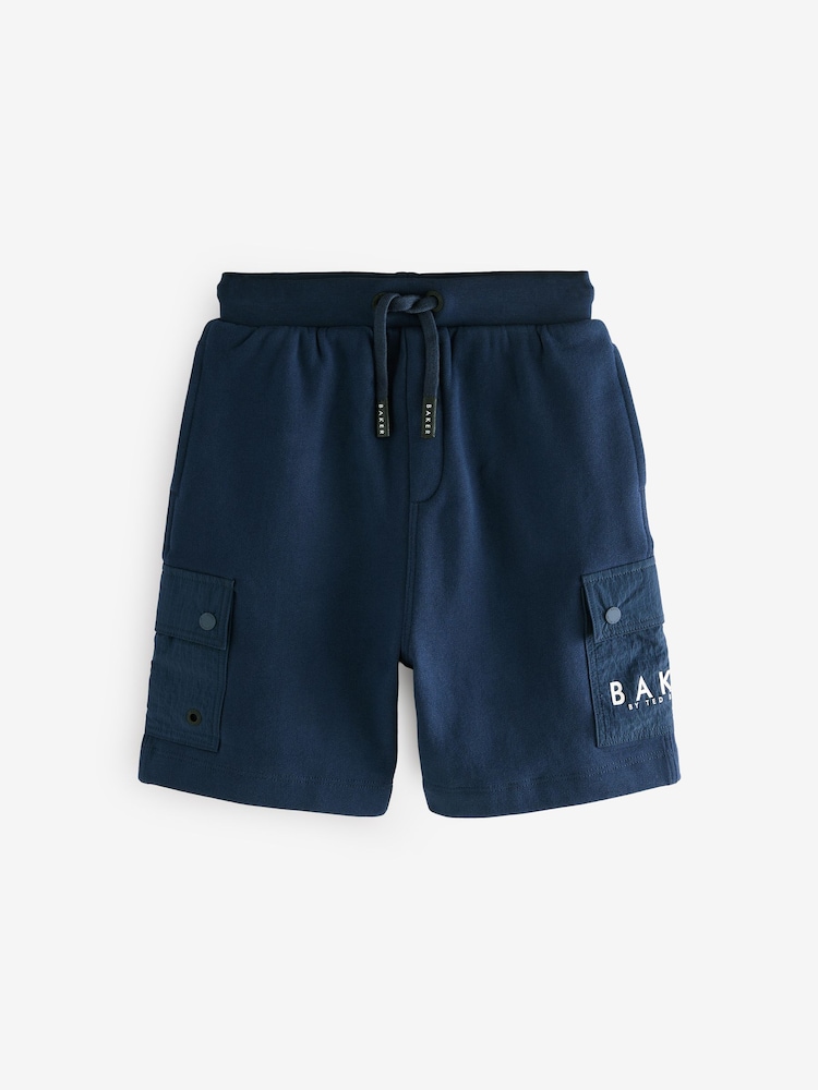 أزرق داكن - شورت بخامة %100 قطن بجيب Nylon من Baker By Ted Baker - صورة 1 من 5