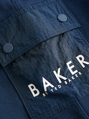 أزرق داكن - شورت بخامة %100 قطن بجيب Nylon من Baker By Ted Baker - صورة 5 من 5