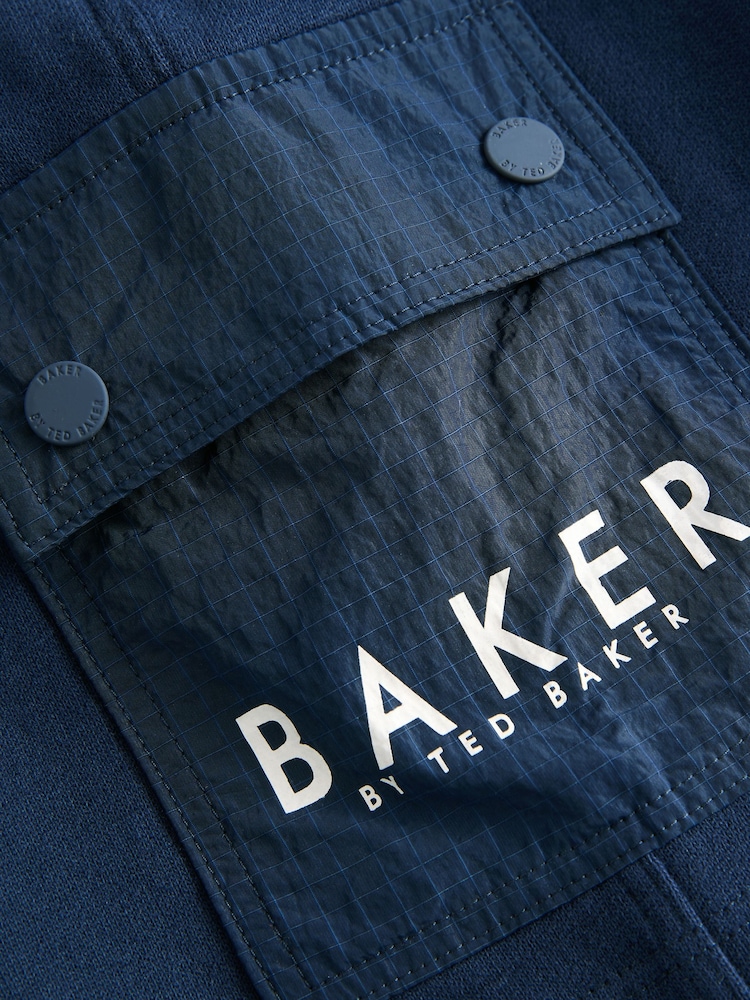 أزرق داكن - شورت بخامة %100 قطن بجيب Nylon من Baker By Ted Baker - صورة 5 من 5