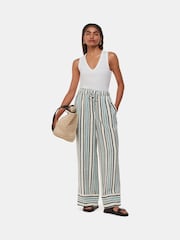 Whistles Natural Petite Vertical Stripe Nicola Trousers - Image 1 of 5