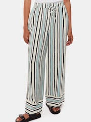 Whistles Natural Petite Vertical Stripe Nicola Trousers - Image 3 of 5