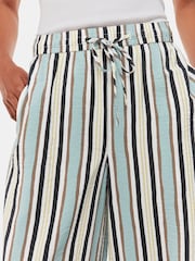 Whistles Natural Petite Vertical Stripe Nicola Trousers - Image 4 of 5