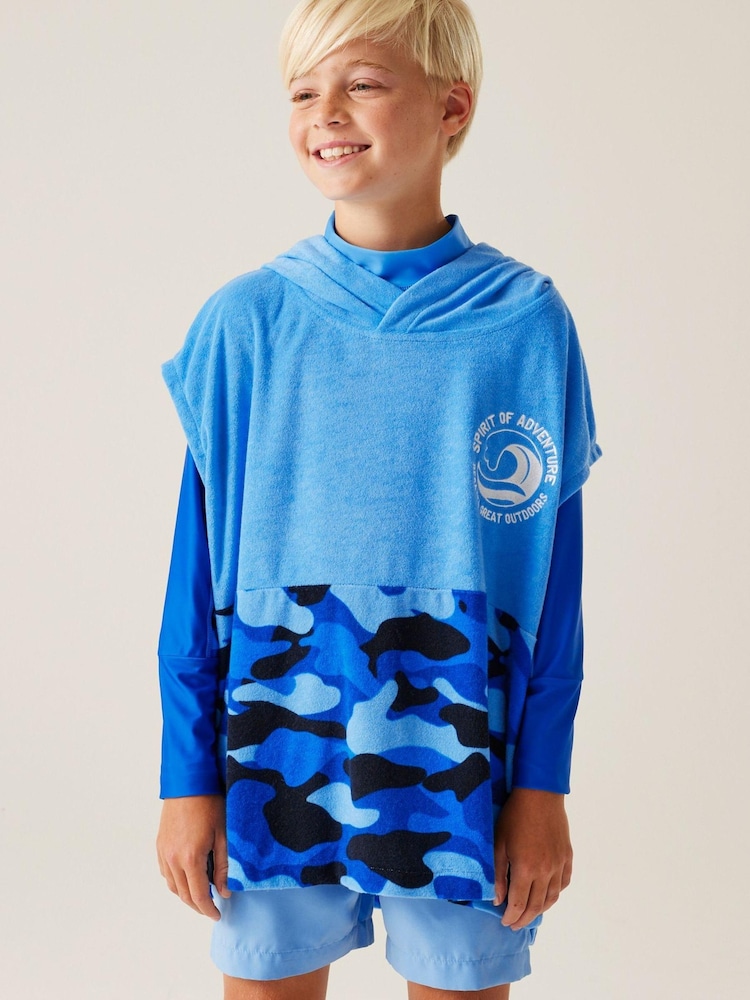 Regatta Blue Kids Towel Robe - Image 1 of 6