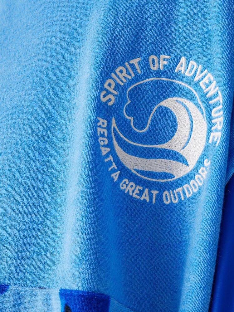 Regatta Blue Kids Towel Robe - Image 3 of 6