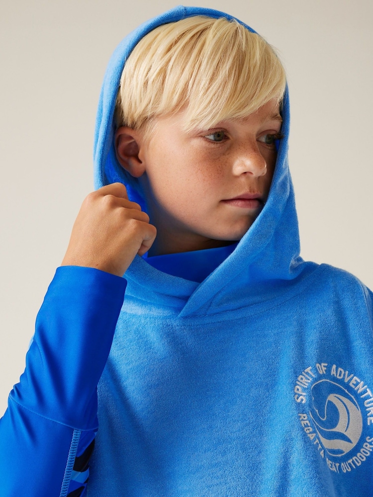 Regatta Blue Kids Towel Robe - Image 5 of 6