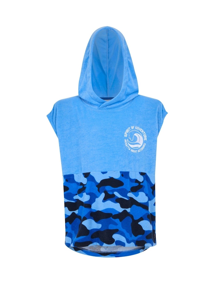 Regatta Blue Kids Towel Robe - Image 6 of 6