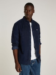 Tommy Jeans Blue Tommy Jeans Regular Fit Corduroy Shirt - Image 1 of 6