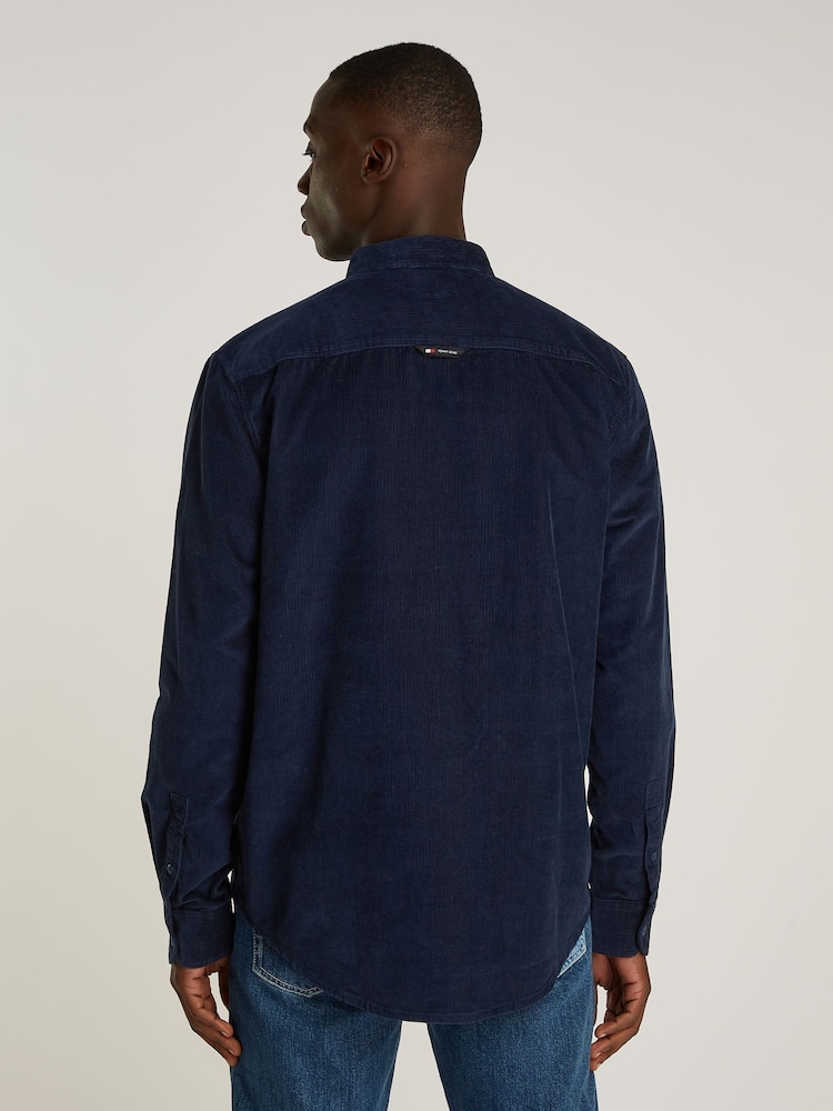 Tommy Jeans Blue Tommy Jeans Regular Fit Corduroy Shirt - Image 2 of 6