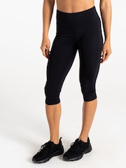 Zwart - Dare 2b Womens Influential II 3/4 Black Leggings - Image 1 of 1