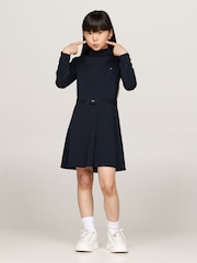 Tommy Hilfiger Blue Branded Punto Dress - Image 1 of 4