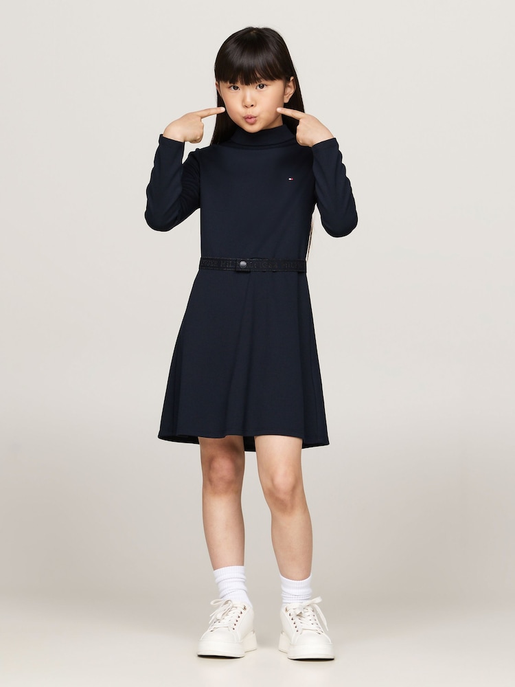 Tommy Hilfiger Blue Branded Punto Dress - Image 1 of 4