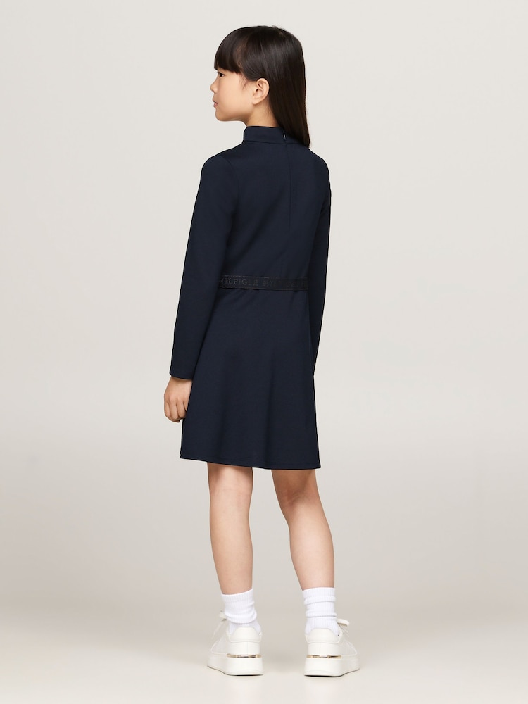 Tommy Hilfiger Blue Branded Punto Dress - Image 2 of 4
