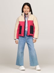 Tommy Hilfiger Red Flag Quilted Teddy Jacket - Image 2 of 5