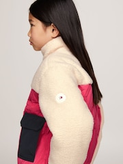 Tommy Hilfiger Red Flag Quilted Teddy Jacket - Image 3 of 5