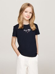Tommy Hilfiger Blue Nyc Foil Short Sleeve 100% Cotton T-Shirt - Image 1 of 5