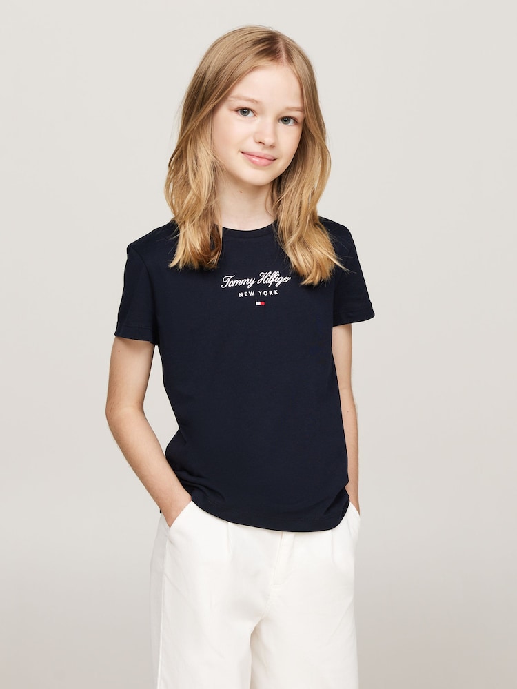 Tommy Hilfiger Blue Nyc Foil Short Sleeve 100% Cotton T-Shirt - Image 1 of 5