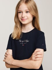 Tommy Hilfiger Blue Nyc Foil Short Sleeve 100% Cotton T-Shirt - Image 3 of 5