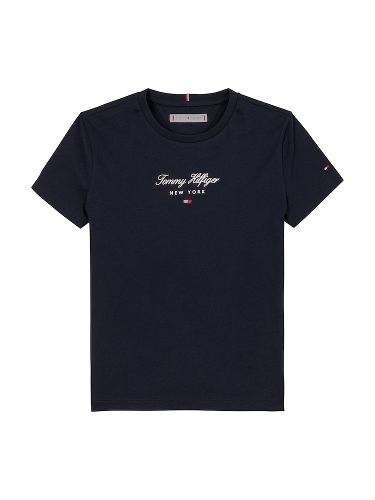 Tommy Hilfiger Blue Nyc Foil Short Sleeve 100% Cotton T-Shirt - Image 5 of 5
