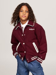 أحمر - سترة بومبر بتصميم فارسيتي من Tommy Hilfiger - صورة 1 من 5